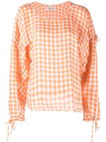 Henrik Vibskov blouse Tapas à carreaux - Orange