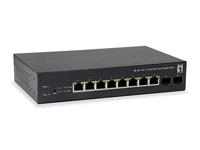 LevelOne Schakelaar 8x GE GEP-1051 2Xgsfp 70W 8Xpoe