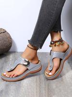 Pu Plain Summer Slide Sandals - thumbnail