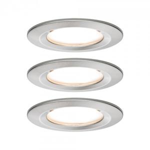 Paulmann Nova Inbouwlamp voor badkamer Set van 3 stuks LED LED 18 W IP44 IJzer (geborsteld)