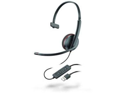 Plantronics Blackwire C3210 USB-A - Headset - op oor - met bekabeling - USB - zwart