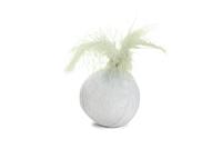Beeztees K & BZ Pluche dieren voor katten, pluche kattenbal + veer RIZ speelgoed, kat munt, 5 cm
