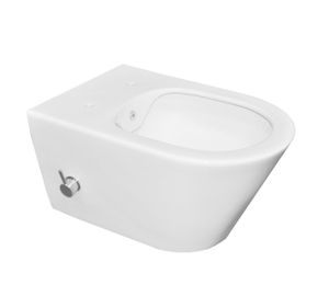 Mueller Manta randloze douche wc inclusief bidet 53cm mat wit