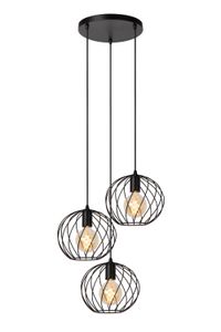 Lucide DANZA - Hanglamp - Ø 50 cm - 3xE27 - Zwart