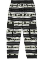 Burberry Kids pantalon en laine Fair Isle - Noir