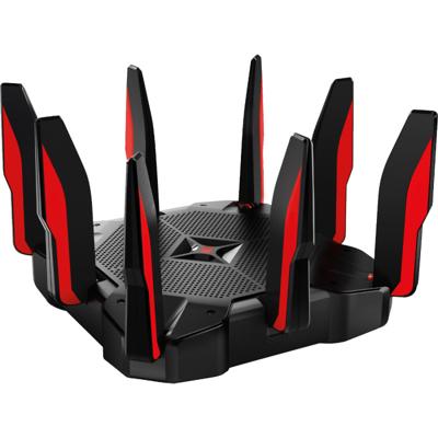 TP-LINK Archer C5400X draadloze router Gigabit Ethernet Tri-band (2.4 GHz / 5 GHz / 5 GHz) Zwart, Rood