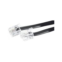 Dexlan RJ-11 10m - telefoonkabel (10 m, RJ-11, RJ-11, zwart, male connector/male connector, rond)
