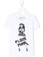 Philipp Plein Junior logo graphic print T-shirt - Blanc