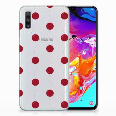 Samsung Galaxy A70 Siliconen Case Cherries Samsung Galaxy A70 Siliconen Case Cherries