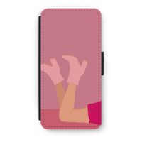 Pink boots: iPhone 8 Flip Hoesje