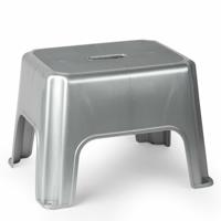 Caravan of camper trapje / opstapje - kunststof - zilvergrijs - 40 x 30 x 28 cm