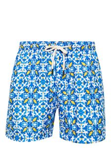 PENINSULA SWIMWEAR short de bain Cala Felce à lien de resserrage - Bleu