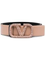 Valentino Garavani ceinture réversible à détail VLogo signature - Rose