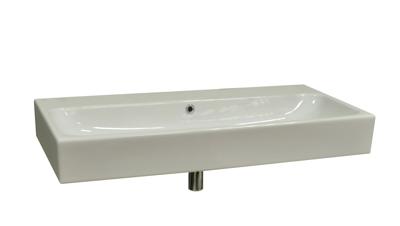 Sanicare Q17 keramische wastafel 101x46.5cm zonder kraangaten wit