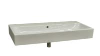 Sanicare Q17 keramische wastafel 101x46.5cm zonder kraangaten wit