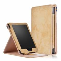 Lunso - sleepcover portret stand hoes - Kobo Clara HD - khaki