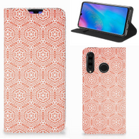 Huawei P30 Lite New Edition Hoesje met Magneet Pattern Orange - thumbnail