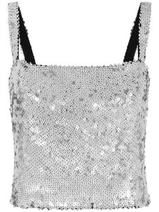 Dolce & Gabbana haut crop à sequins - Argent