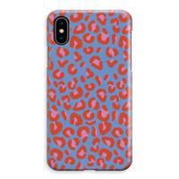 Leopard blue: iPhone XS Max Volledig Geprint Hoesje - thumbnail