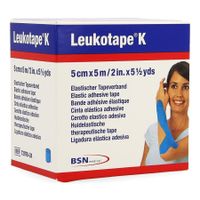 Leukotape K Kleefwindel Elast Lichtblauw 5cmx5m 1 - thumbnail