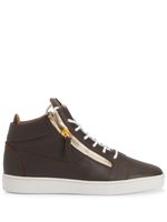 Giuseppe Zanotti baskets Frankie à plaque logo - Marron