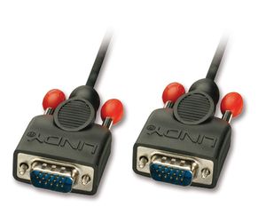 Lindy 2m HD15 VGA kabel VGA (D-Sub) Zwart