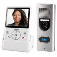 Alecto ADI-250 - Deurintercom met camera en 3.5" kleurendisplay, wit/zilver