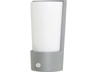 ECO-Light Pino 1841-PIR4 si Buitenlamp met bewegingsmelder (wand) Spaarlamp, LED E27 75 W Zilver