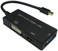 VALUE verloopkabel Mini DisplayPort - VGA/DVI/HDMI, v1.2, actief