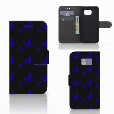 Samsung Galaxy S6 | S6 Duos Telefoon Hoesje Vlinder Patroon Samsung Galaxy S6 | S6 Duos Telefoon Hoesje Vlinder Patroon