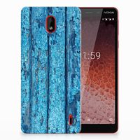 Nokia 1 Plus Bumper Hoesje Wood Blue - thumbnail