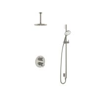 Hotbath Get together IBS2RA Regendoucheset inbouw - 15cm plafondarm - 20cm ronde hoofddouche - 3 standen handdouche glijstang - geborsteld nikkel IBS2RAGN127