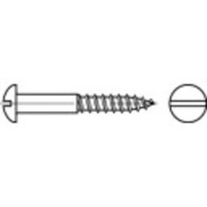 TOOLCRAFT TO-5446830 Bolkop houtschroeven 4 mm 40 mm Sleuf DIN 96 Messing 200 stuk(s)