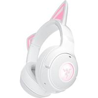 Razer Kraken Kitty V2 BT - Draadloze Bluetooth RGB Headset met Kitty-oortjes voor gamen en streamen (325g, TriForce 40mm Drivers, Bluetooth 5.2, ruisonderdrukkende microfoons) Wit
