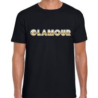 Fout Glamour fun tekst t-shirt zwart / goud voor heren