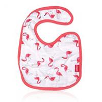 Nuby slabbetje Schoudersluiting 26 cm katoen roze