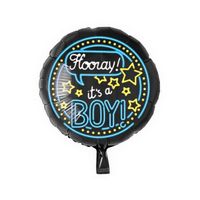 Neon Folieballon It&apos;s a boy - 46cm - thumbnail