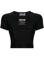 Versace Jeans Couture t-shirt crop à logo imprimé - Noir