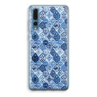 Blauw motief: Huawei P20 Pro Transparant Hoesje - thumbnail