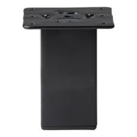 Stalen meubelpoot zwart vierkant 5 bij 5 cm en hoogte 10 cm (5 x 5 cm)