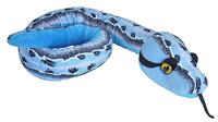 Wild Republic pluche slang, snakesss, knuffeldier, pluche dier, slipstream blue, 137 cm