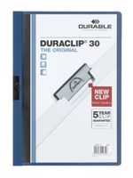 Klemmap Durable Duraclip A4 3mm 30 vellen blauw - thumbnail