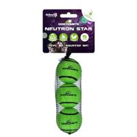 Dog Comets Neutron Star - Hondenbal met piep - Ø 5 cm - Hondenspeelgoed - Tennisbal - Bouncing tennisbal - 3 stuks - Groen