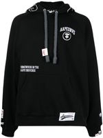 AAPE BY *A BATHING APE® hoodie en jersey à logo appliqué - Noir