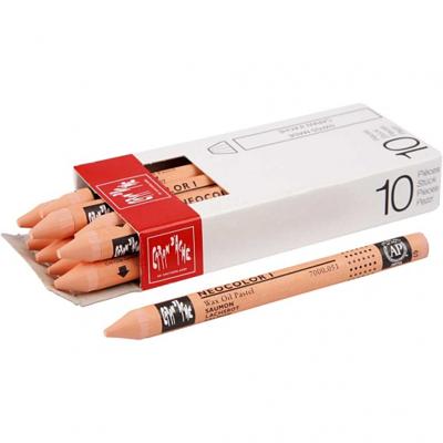 Caran d'Ache waskrijt lichtoranje 10 cm 10 stuks Caran d'Ache waskrijt lichtoranje 10 cm 10 stuks