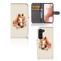 Telefoonhoesje met Pasjes voor Samsung Galaxy S23 Paard - thumbnail