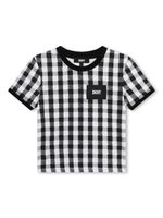 Dkny Kids t-shirt à carreaux - Noir - thumbnail