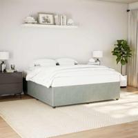 vidaXL Bedframe fluweel lichtgrijs 180x200 cm