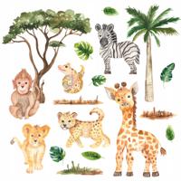 Muursticker - Safari Dieren - thumbnail