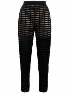 Genny pantalon skinny en maille ajourée - Noir